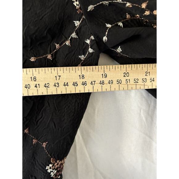 90s Vintage Office Siren Button Up Top Small Celestial Grunge Whimsigoth Fall - Picture 6 of 8